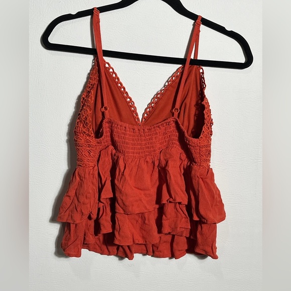 A.T.A.P Crochet Rust Red Tank Top Medium NWT - Picture 3 of 8
